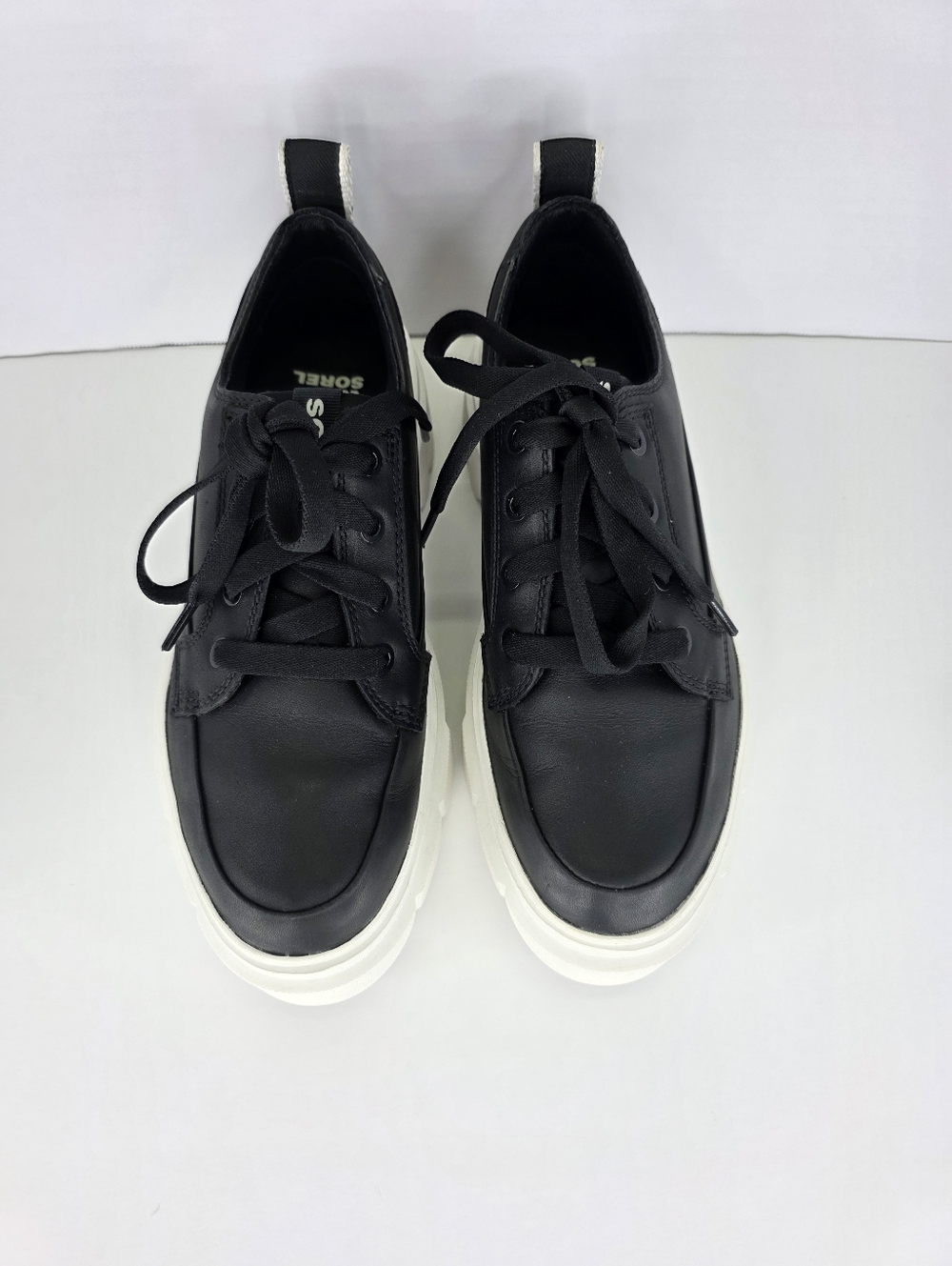 Sorel Womens Caribou X Sneakers Size 8.5 Black Leather Platform Waterproof Shoes - Picture 6 of 14